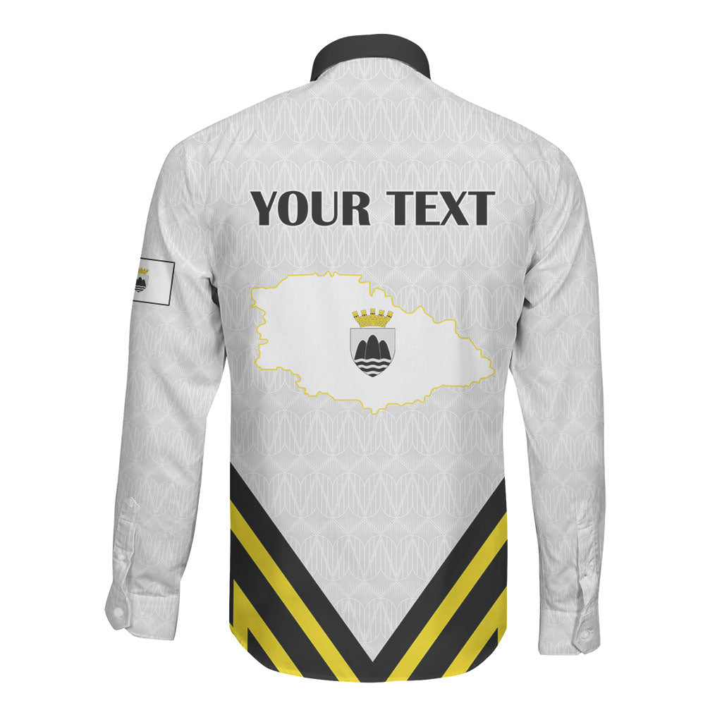 Personalised Malta Gozo Island Long Sleeve Button Shirt Flag Inspired