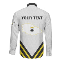 Personalised Malta Gozo Island Long Sleeve Button Shirt Flag Inspired