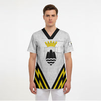 Personalised Malta Gozo Island Scrub Top Flag Inspired