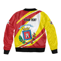 Personalized Costa Rica Heredia Province Sleeve Zip Bomber Jacket - Wonder Print Shop