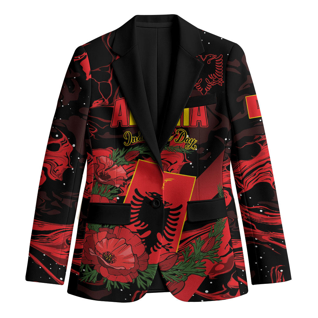 Personalised Albania Red Poppy Blazer Happy Independence Day
