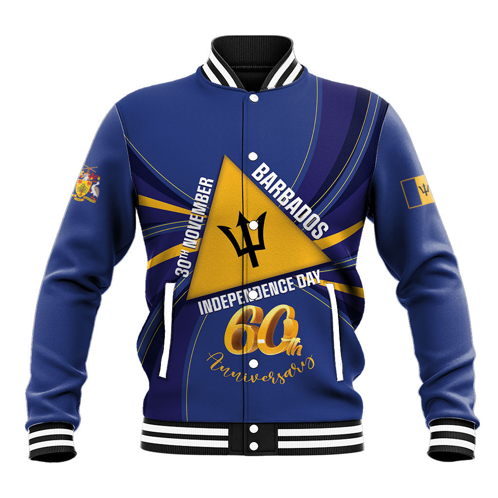 Barbados 60th Anniversary Baseball Jacket Happy Independence Day