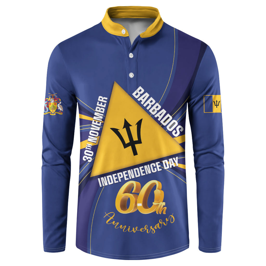 Barbados 60th Anniversary Button Sweatshirt Happy Independence Day