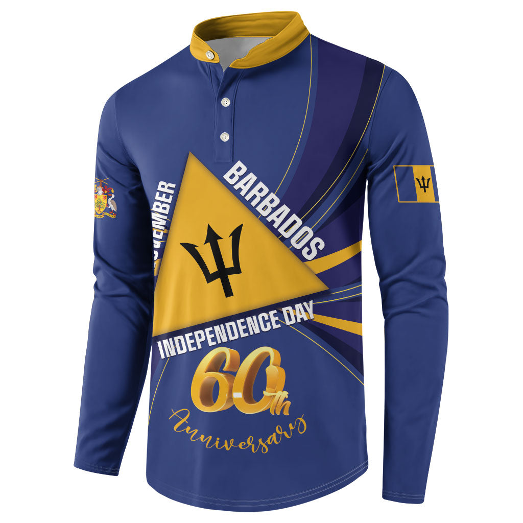 Barbados 60th Anniversary Button Sweatshirt Happy Independence Day