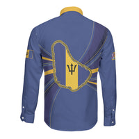 Barbados 60th Anniversary Long Sleeve Button Shirt Happy Independence Day