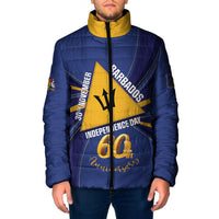 Barbados 60th Anniversary Padded Jacket Happy Independence Day