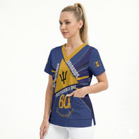 Barbados 60th Anniversary Scrub Top Happy Independence Day