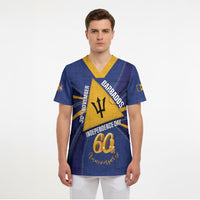 Barbados 60th Anniversary Scrub Top Happy Independence Day