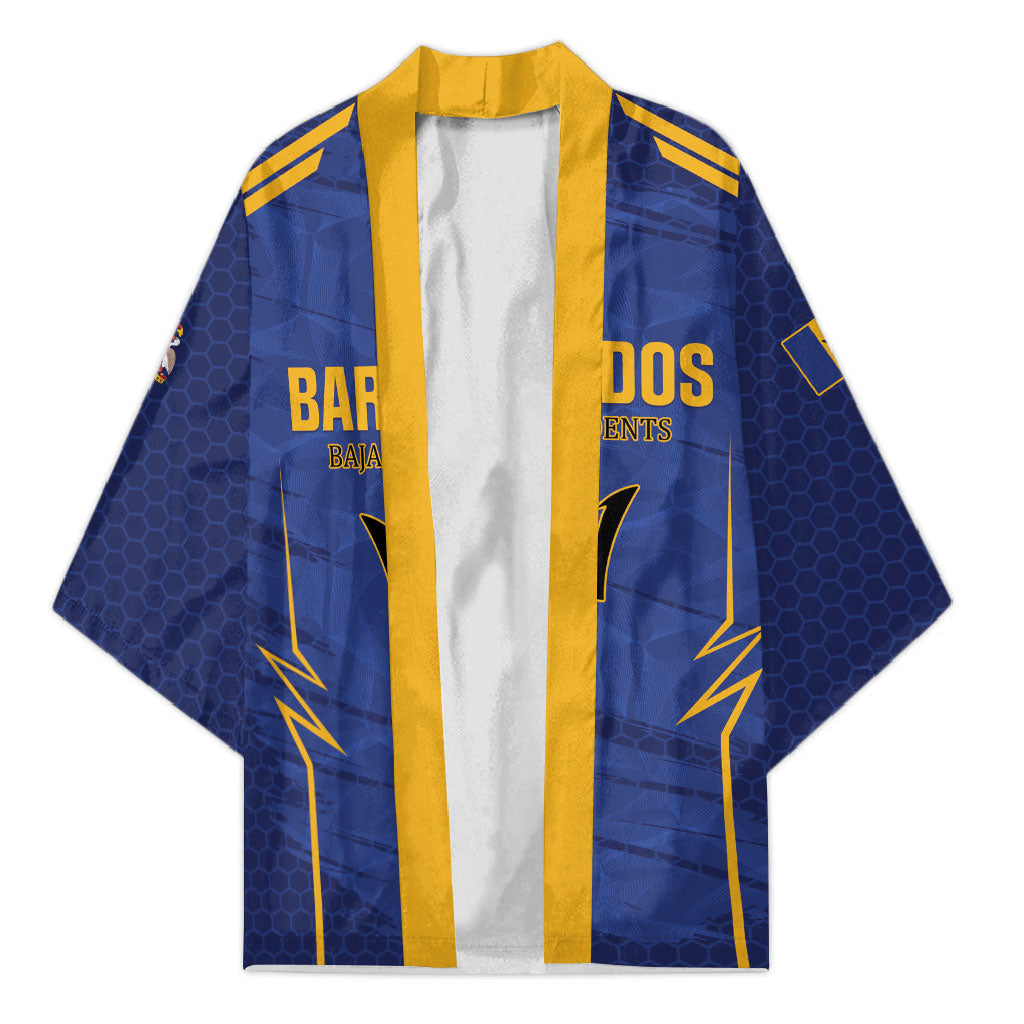 Custom Barbados 2026 Football Kimono Bajan Tridents Go Champions