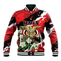 Personalized Yemen Jasmine Baseball Jacket Happy Independence Day