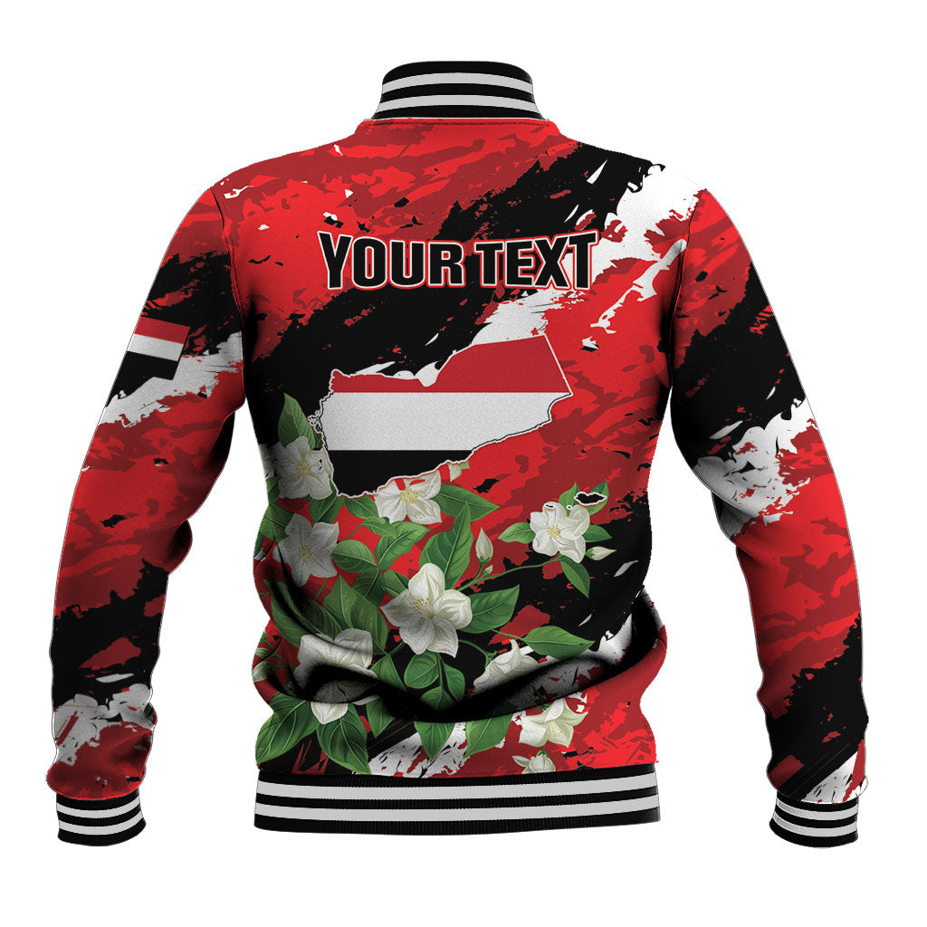 Personalized Yemen Jasmine Baseball Jacket Happy Independence Day