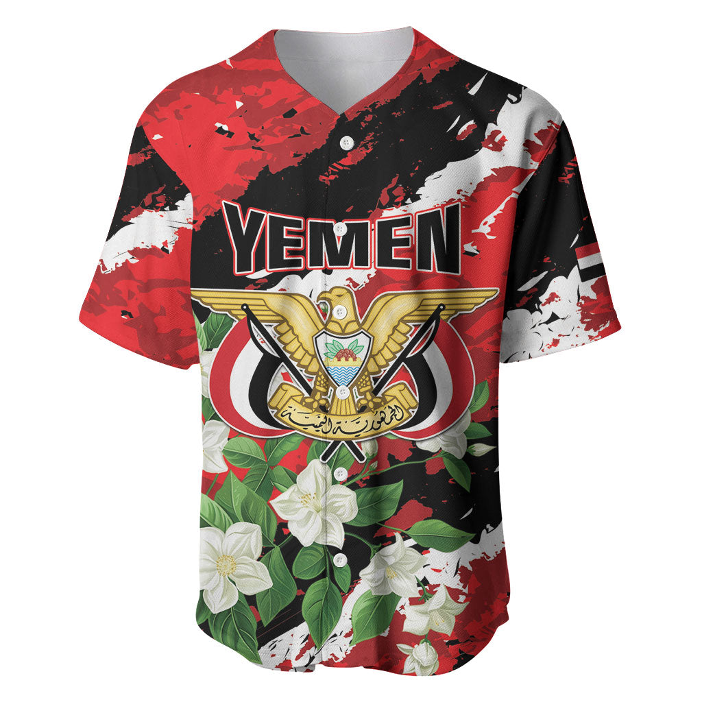 Personalized Yemen Jasmine Baseball Jersey Happy Independence Day