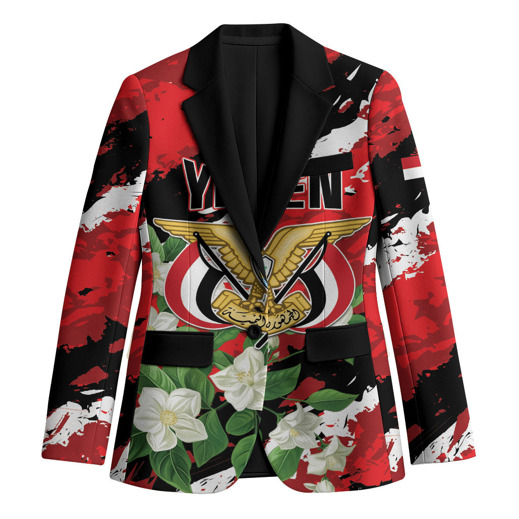 Personalized Yemen Jasmine Blazer Happy Independence Day