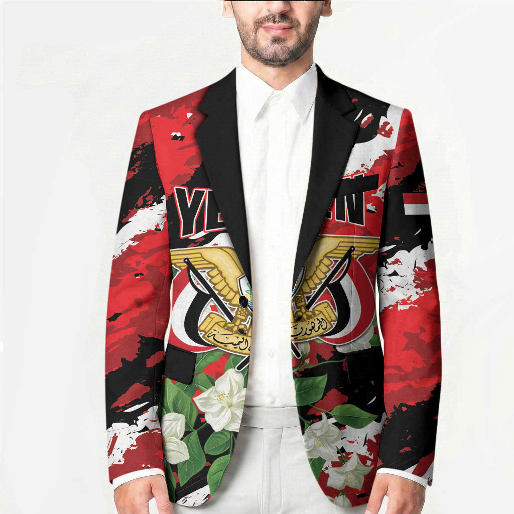 Personalized Yemen Jasmine Blazer Happy Independence Day