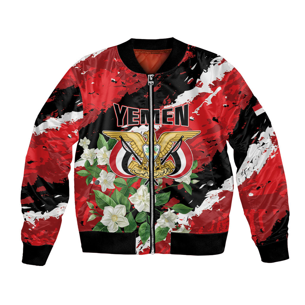 Personalized Yemen Jasmine Bomber Jacket Happy Independence Day