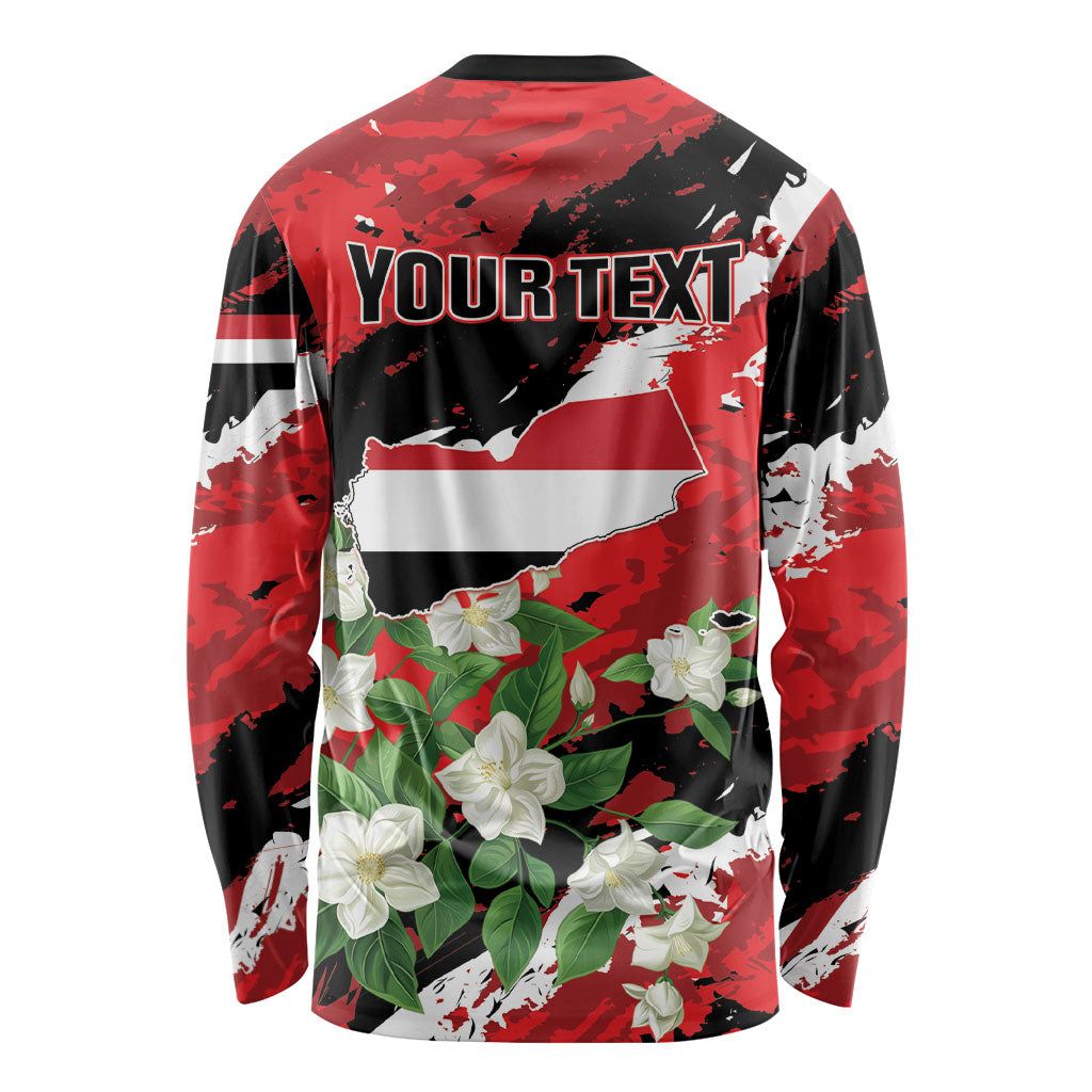 Personalized Yemen Jasmine Long Sleeve Shirt Happy Independence Day