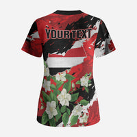 Personalized Yemen Jasmine Scrub Top Happy Independence Day