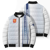 Personalized Finland 2026 Bomber Puffer Jacket Happy Independence Day