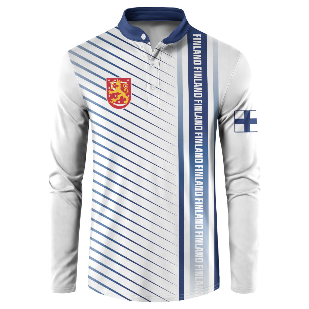 Personalized Finland 2026 Button Sweatshirt Happy Independence Day