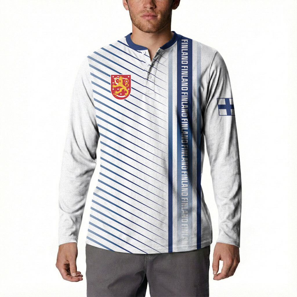 Personalized Finland 2026 Button Sweatshirt Happy Independence Day