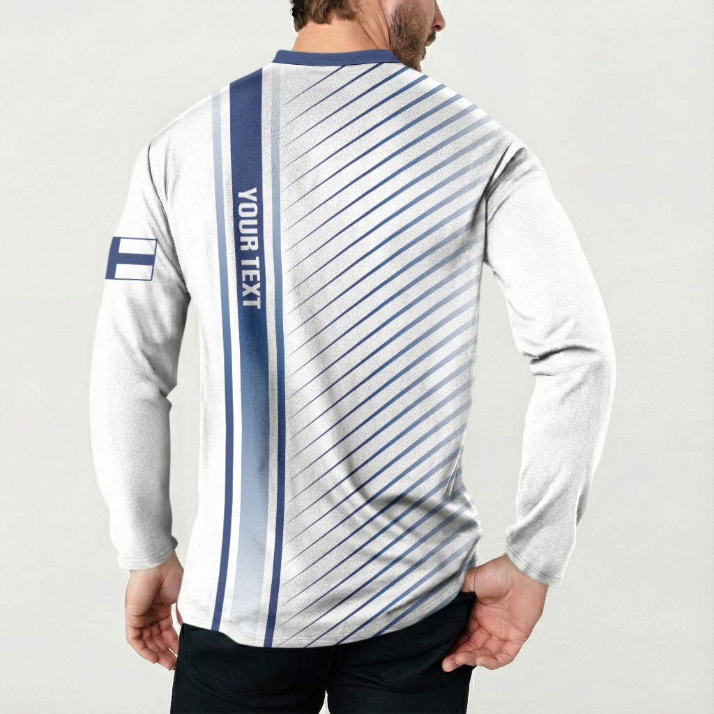 Personalized Finland 2026 Button Sweatshirt Happy Independence Day
