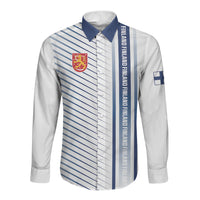 Personalized Finland 2026 Long Sleeve Button Shirt Happy Independence Day