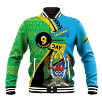 Personalized Tanzania African Pattern Baseball Jacket Happy Independence Day