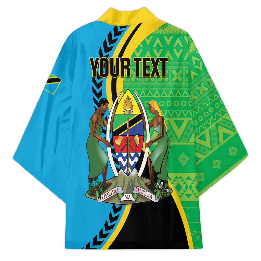 Personalized Tanzania African Pattern Kimono Happy Independence Day