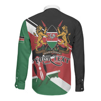 Personalized Kenya Long Sleeve Button Shirt Happy Jamhuri Day