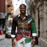 Personalized Kenya Long Sleeve Button Shirt Happy Jamhuri Day
