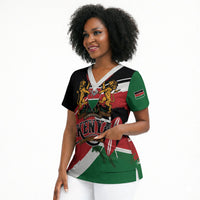 Personalized Kenya Scrub Top Happy Jamhuri Day