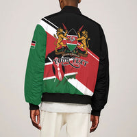 Personalized Kenya Sleeve Zip Bomber Jacket Happy Jamhuri Day