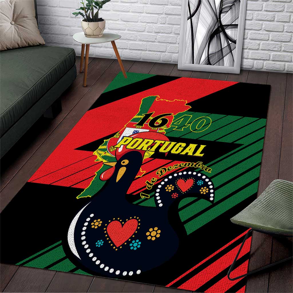 Personalized Portugal 1640 Area Rug 1 De Dezembro Independence Day - Wonder Print Shop