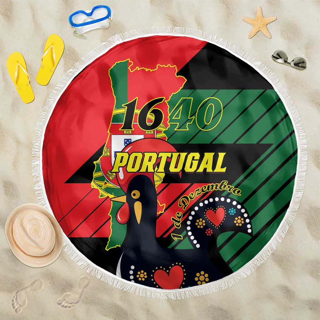 Personalized Portugal 1640 Beach Blanket 1 De Dezembro Independence Day - Wonder Print Shop