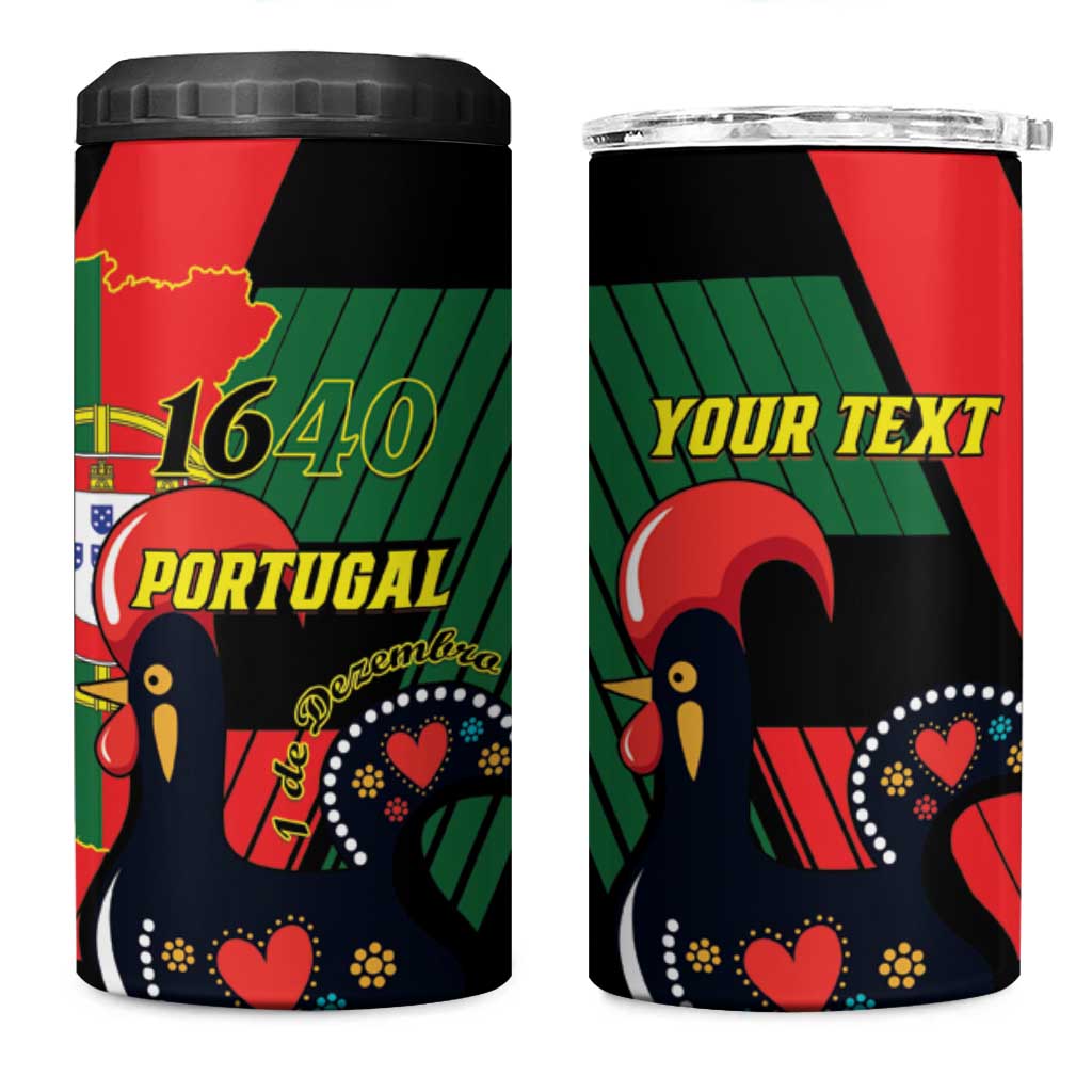 Personalized Portugal 1640 4 in 1 Can Cooler Tumbler 1 De Dezembro Independence Day - Wonder Print Shop