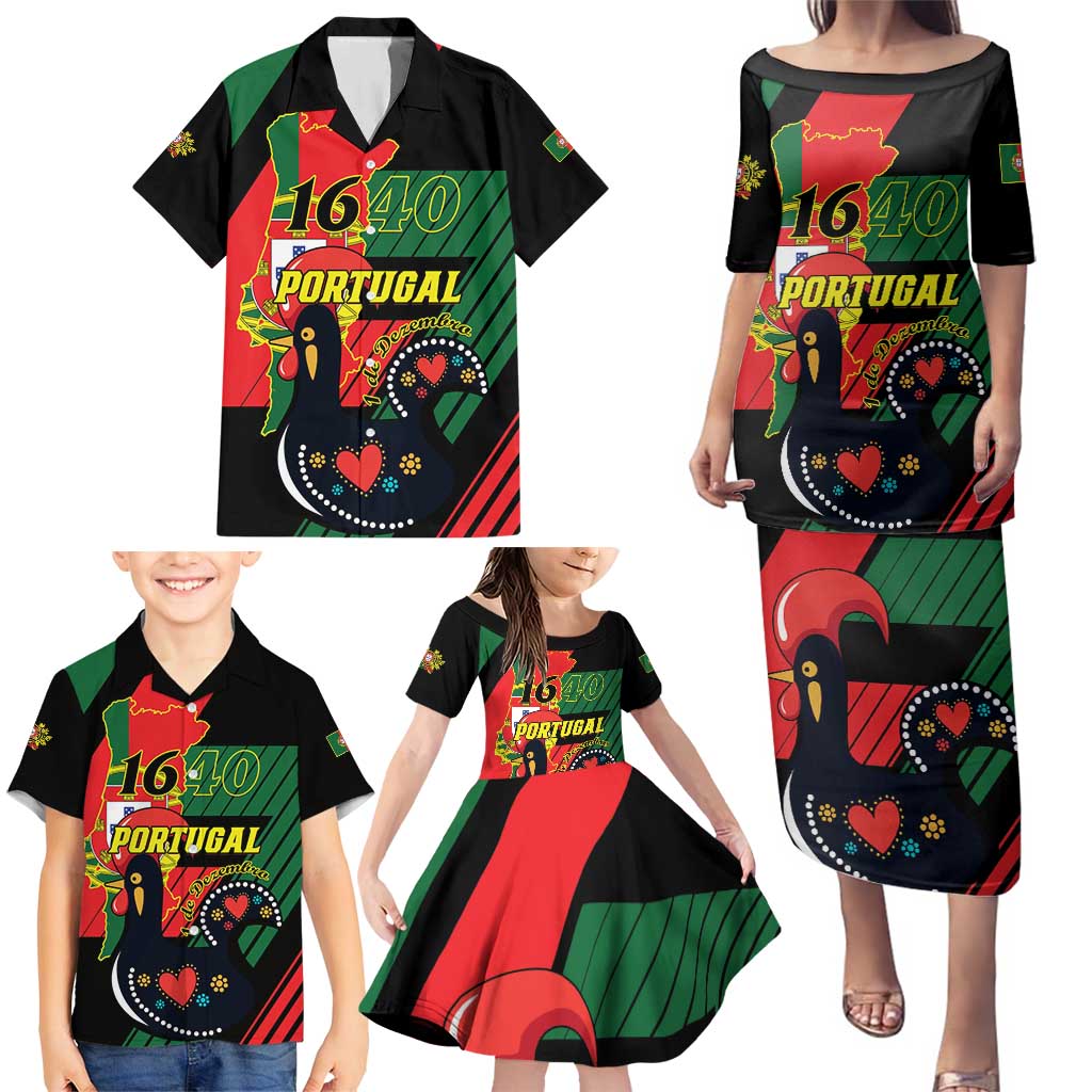 Personalized Portugal 1640 Family Matching Puletasi and Hawaiian Shirt 1 De Dezembro Independence Day - Wonder Print Shop