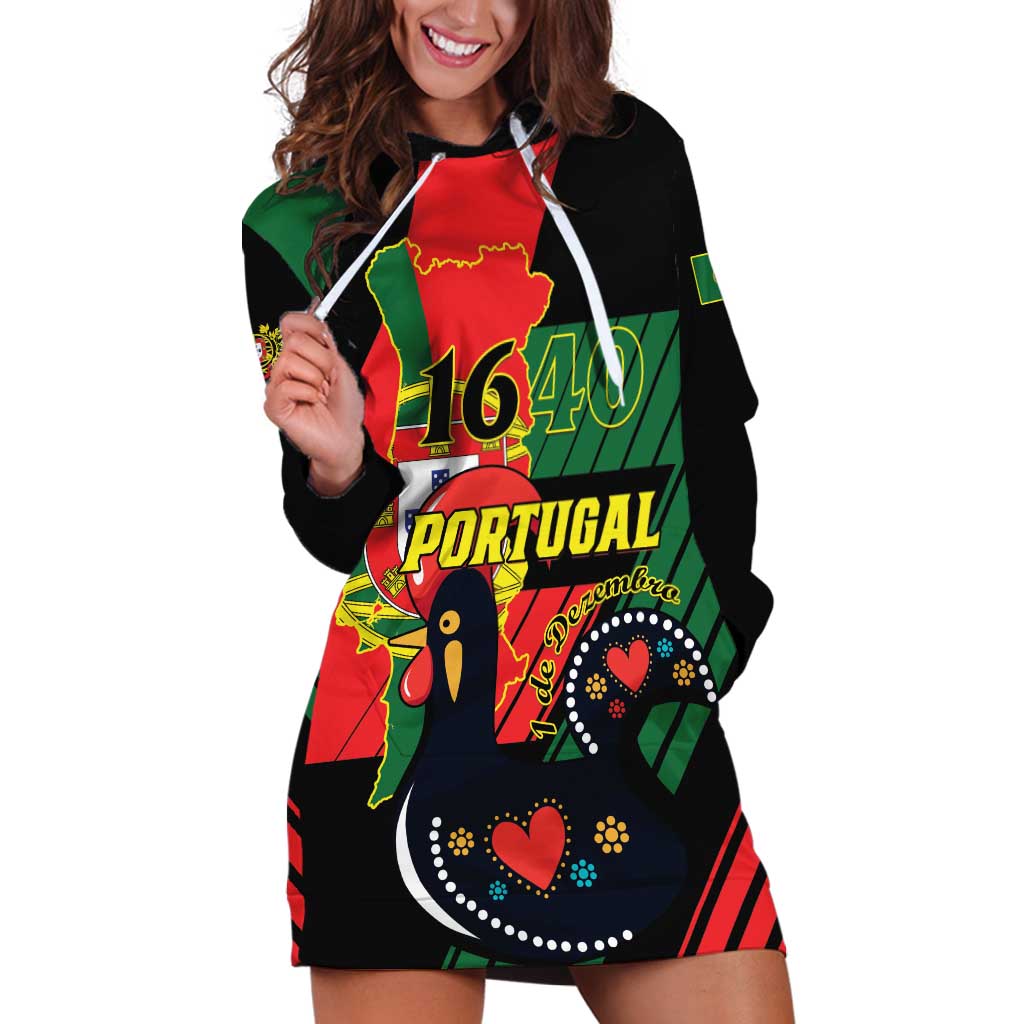 Personalized Portugal 1640 Hoodie Dress 1 De Dezembro Independence Day - Wonder Print Shop