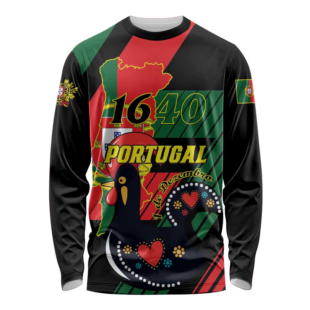 Personalized Portugal 1640 Long Sleeve Shirt 1 De Dezembro Independence Day - Wonder Print Shop