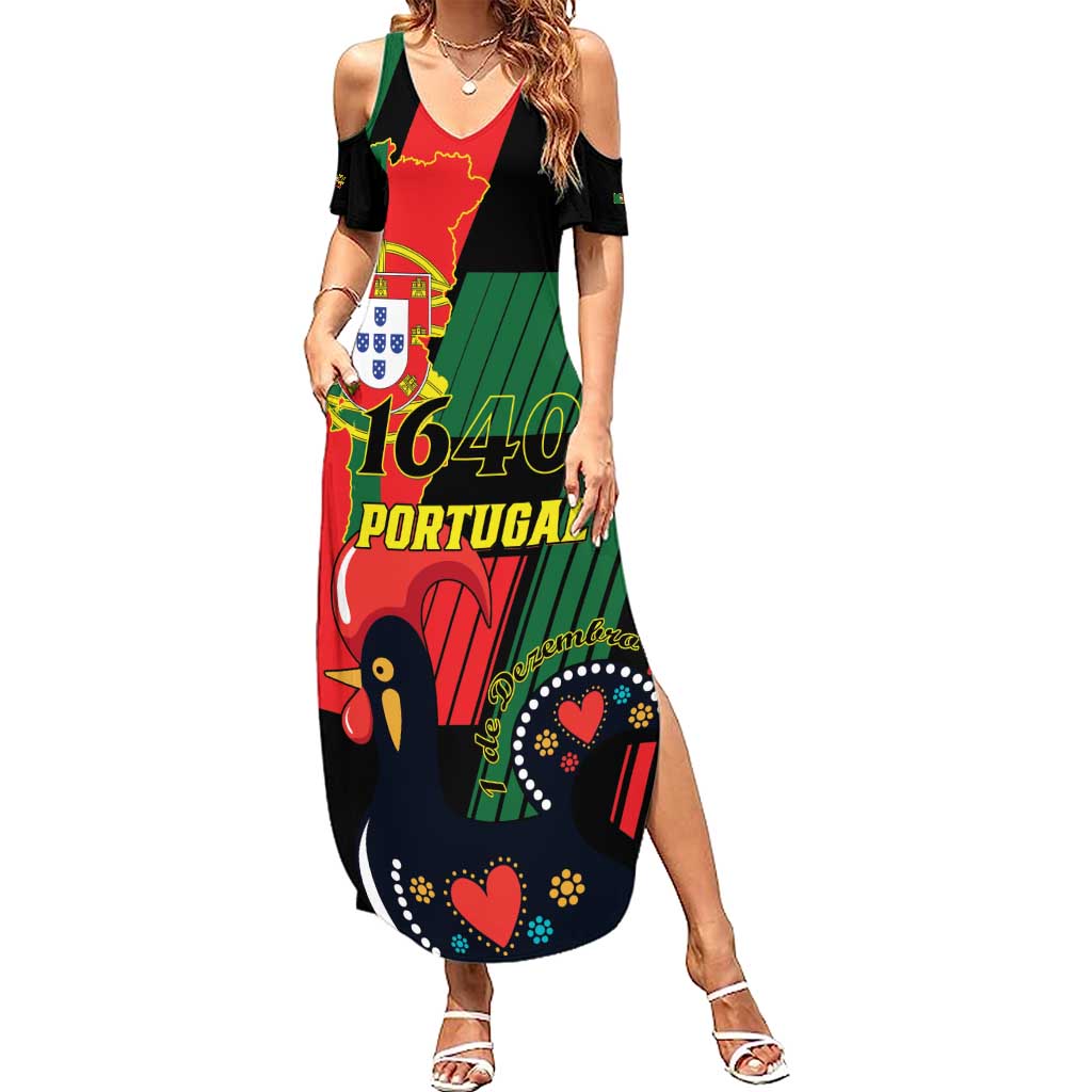 Personalized Portugal 1640 Summer Maxi Dress 1 De Dezembro Independence Day - Wonder Print Shop