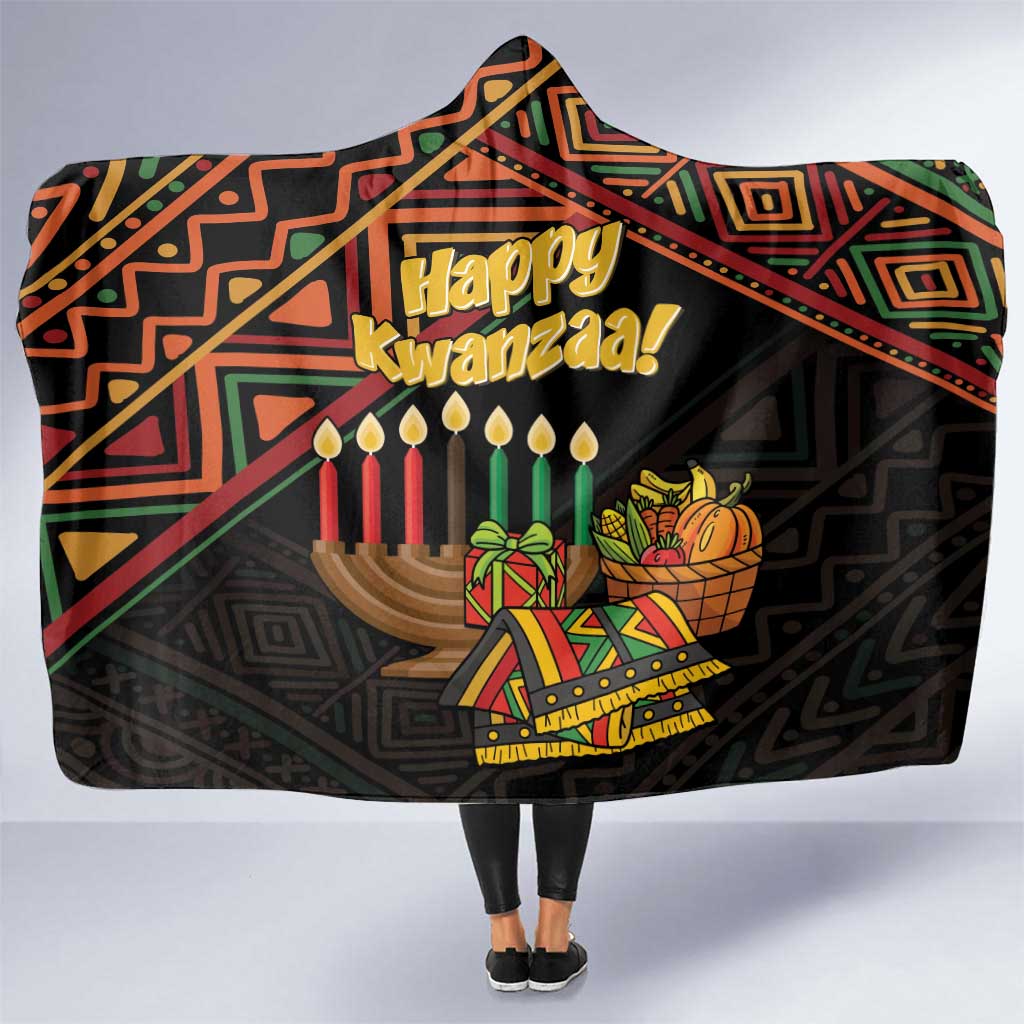 Personalized African Happy Kwanzaa Hooded Blanket