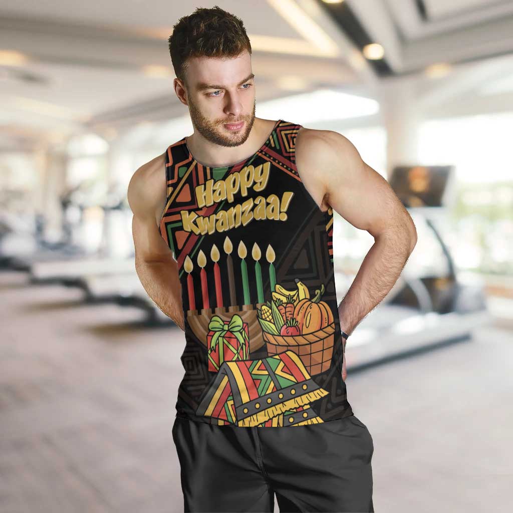 Personalized African Happy Kwanzaa Men Tank Top - Wonder Print Shop