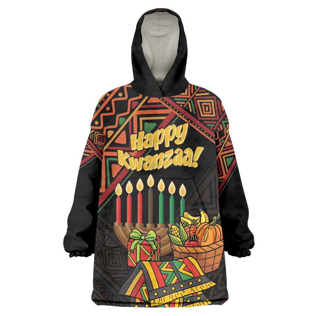 Personalized African Happy Kwanzaa Wearable Blanket Hoodie