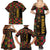 Kwanzaa African Pattern Family Matching Summer Maxi Dress and Hawaiian Shirt