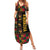 Kwanzaa African Pattern Family Matching Summer Maxi Dress and Hawaiian Shirt