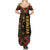 Kwanzaa African Pattern Family Matching Summer Maxi Dress and Hawaiian Shirt