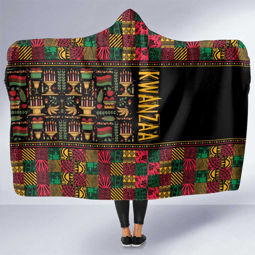 Kwanzaa African Pattern Hooded Blanket