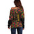 Kwanzaa African Pattern Off Shoulder Sweater - Wonder Print Shop