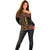 Kwanzaa African Pattern Off Shoulder Sweater - Wonder Print Shop