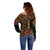 Kwanzaa African Pattern Off Shoulder Sweater - Wonder Print Shop