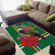 Dominica Christmas Coquette Bow Area Rug Sisserou Parrot Tropical Flower - Wonder Print Shop